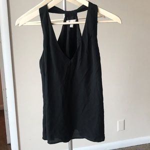 Banana Republic deep v neck chiffon tank